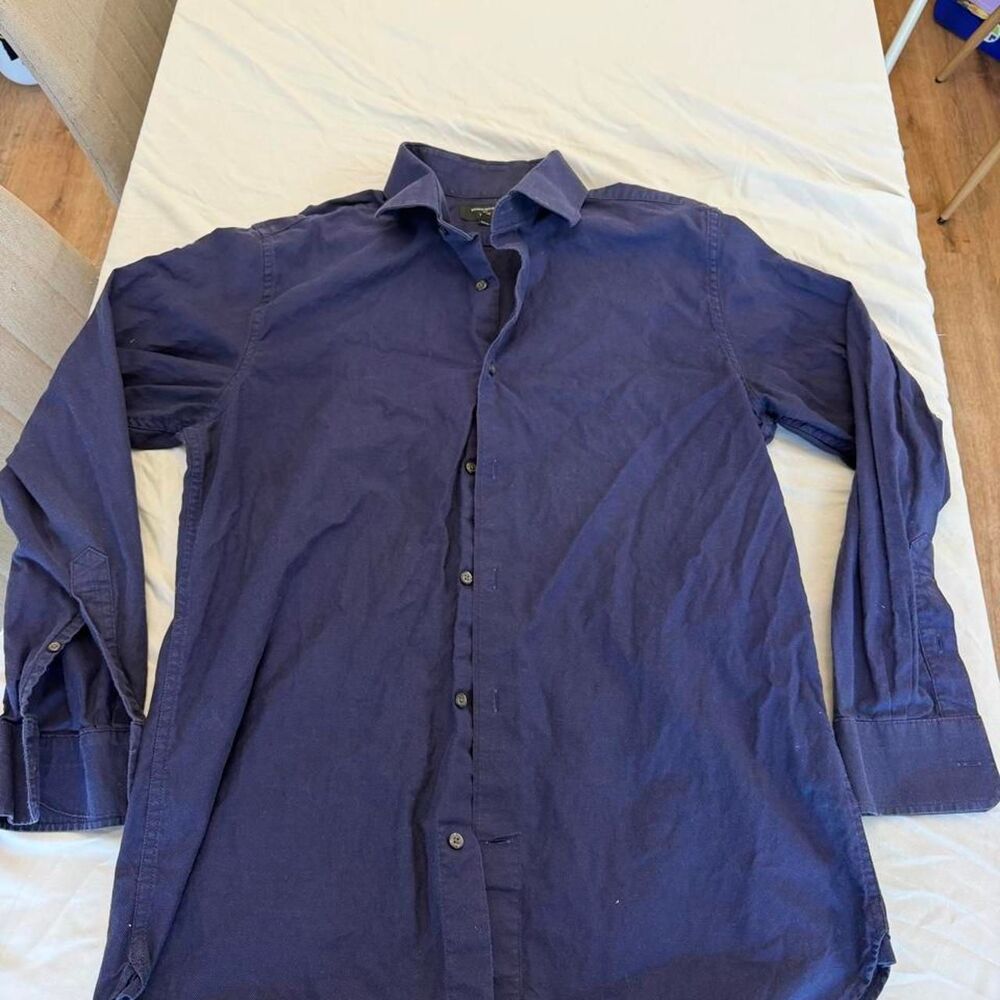 Banana-republic Men's Navy and Blue Shirt